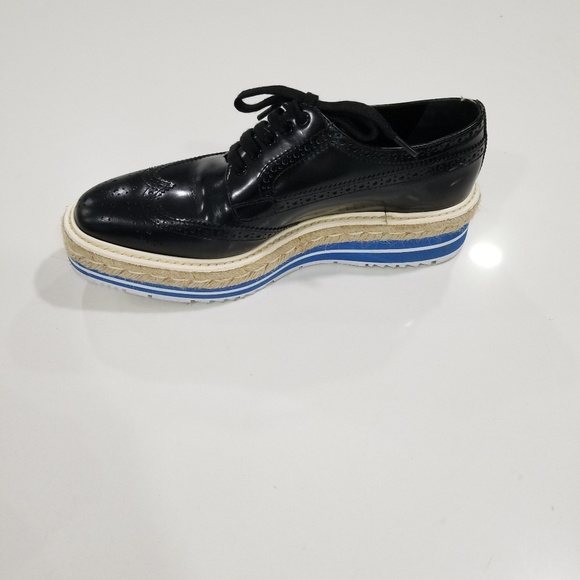 Prada Brushed Leather Lace-up Derby Shoe - Picture 5 of 5